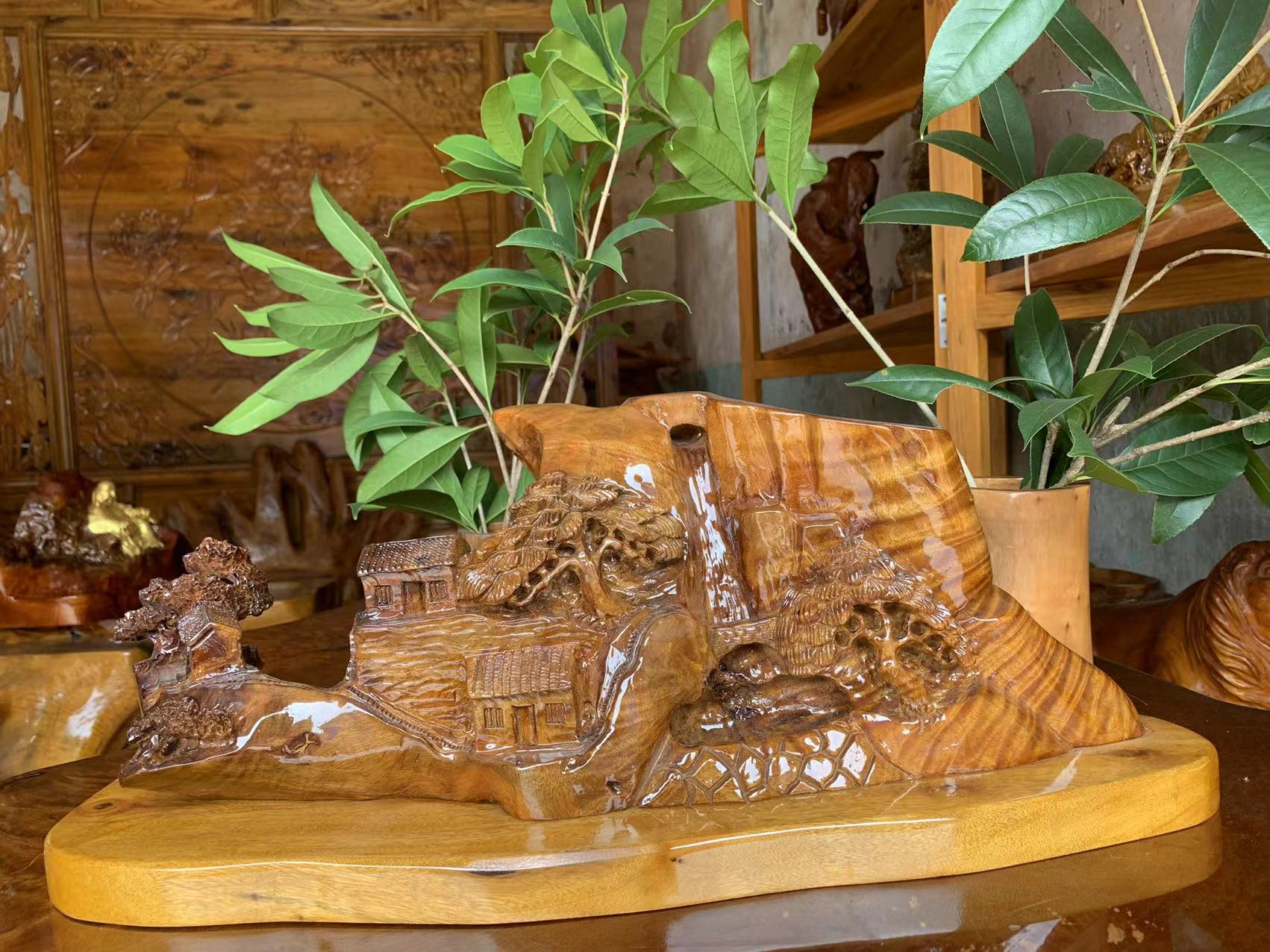 山里人家倒流香摆件